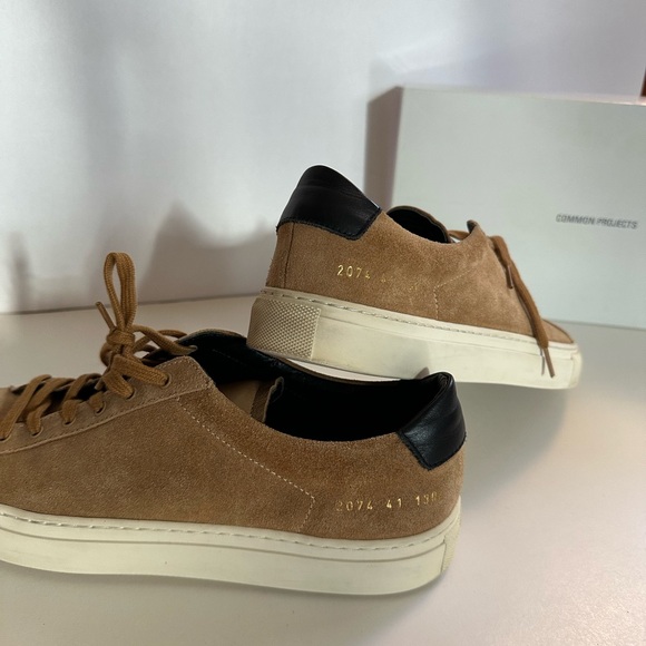 SOLD Common Projects Retro Low Suede Tan Size 41 Mens - Picture 8 of 10